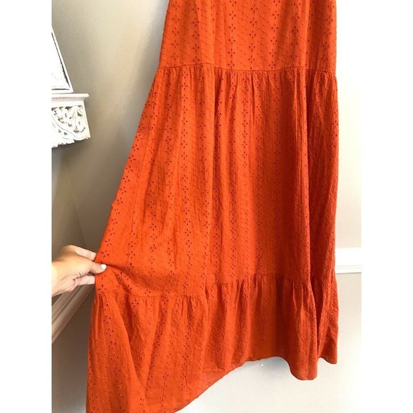 VANESSA ZANI New Made In Italy Orange Cotton Eyele - Picture 6 of 9
